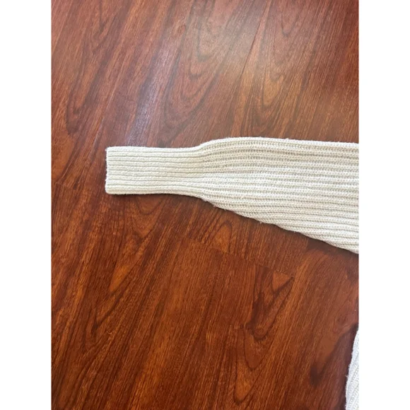 Women's M.M. LaFleur Cream Ribbed Knit Cardigan XS/S - Picture 4 of 6